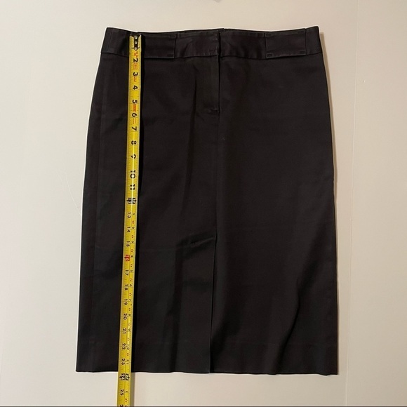 Theory Black pencil Skirt Basic Straight Front Slit Skirt Business Wear Size 8 - Picture 6 of 7